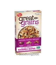 (Free shipping) Post Great Grains Raisins, Dates & Pecans Cereal 453 g ซีเรียล ข้าวสาลีและข้าวโอ๊ต อ