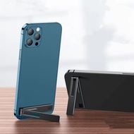 กระเป๋าใส่โทรศัพท์ขนาดเล็กโทรศัพท์มือถือพับได้แท่นวางโทรศัพท์ใช้ได้กับ iPhone Samsung Xiaomi Redmi Oppo Vivo Huawei โลหะผสมสังกะสีขาตั้งโทรศัพท์ตั้งโต๊ะที่มองไม่เห็น