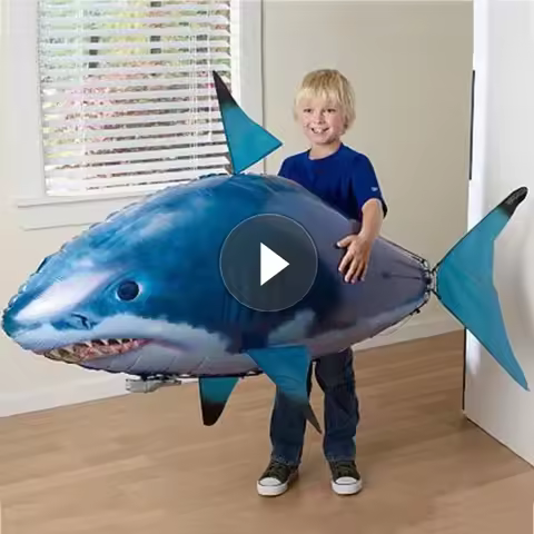 1PC Flying Air Balloons Shark Toys Air Swimming Fish Infrared Nemo Fly Clown Fish Cosplay Party Robo