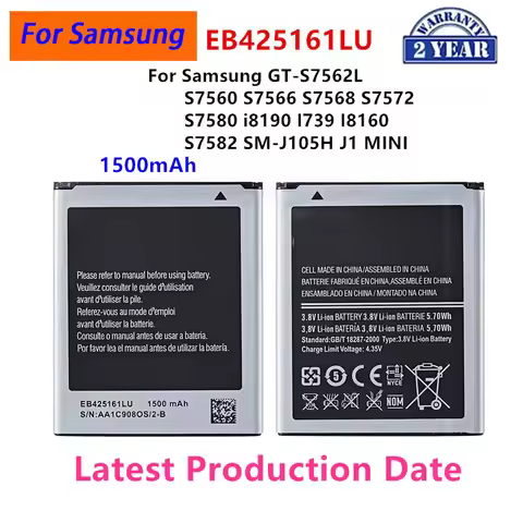 Brand New EB425161LU Battery For Samsung GT-S7562L S7560 S7566 S7568 S7572 S7580 i8190 I739 I8160 S7