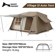 Village 13 Automatic/Manual Camping Tent Sliver Coated Waterproof Family Khemah Unta Large Space Gla