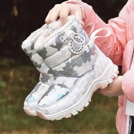 Outdoor Sports Boys Girls Snow Boots Thermal Cotton Shoes Anti-Slip Waterproof Snow Shoes G4DQ
