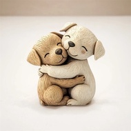 cod Creative Resin Hugging Dogs Sculpture Desk Home Gift Decor Handmade Interior Design Home Accesso