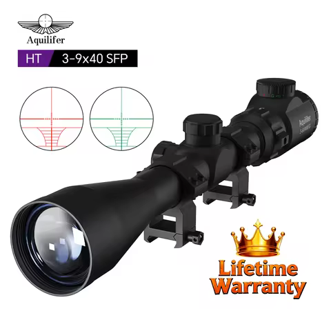 Aquilifer 3-9x40 Rifle Scope SFP Optical for Hunting and Shooting 22LR Airgun Shotgun Rifle