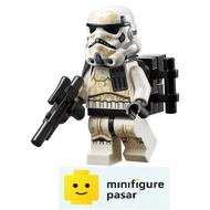sw1131 Lego Star Wars 75290 - Sandtrooper (Enlisted) Black Pauldron Minifigure w Blaster - New
