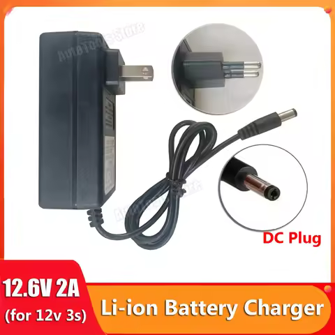 12.6V 2A Li-ion Battery Charger For Lithium Battery 12V 3S Power Tool Charger Adapter 2A Power Suppl