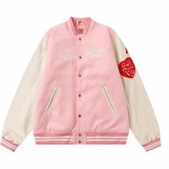Nigo Human Made x Kaws 日潮刺繡字母愛心復古皮袖夾棉棒球服外套 男女同款