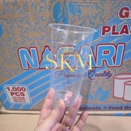[50 PCS] Jumbo Plastic Cups 22 Oz Flat Oval 7gram 8gram 9gram 22oz Shatterproof Cups