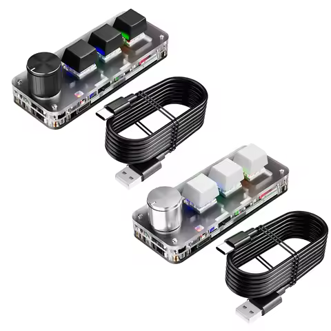 Mini Customized Mechanical Keyboard Bluetooth-Compatible Hot Swappable Macro Programmable Keyboard G