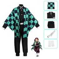 {gykhhguk} Anime Demon Slayer Costume Kimetsu No Yaiba Cosplay Uniform Sets Kamado Tanjirou Kamado N