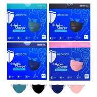MEDICOS (NEW) Slim/Regular Fit Size 175 HydroCharge 4ply Surgical Face Mask (Assorted Color) 50 PCS