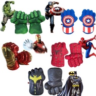 2PC Kid Superhero Figure Spider-Man Hulk Iron Man Batman Toys Boxing Gloves boy Halloween Gift