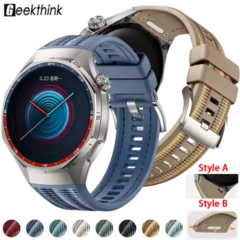 New Sports Silicone Strap for Huawei Watch GT6 Pro 46mm Nylon Woven Bracelet For Huawei Watch GT6 Pr