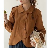 【READY STOCK AT Johor】CherryShop⭐Japanese loose irregular long-sleeved shirt