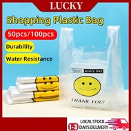 【SG Seller 】High Quality Plastic Bag Shopping Plastic Bag Takeaway bag Trash Bag Plastic Bag Transpa