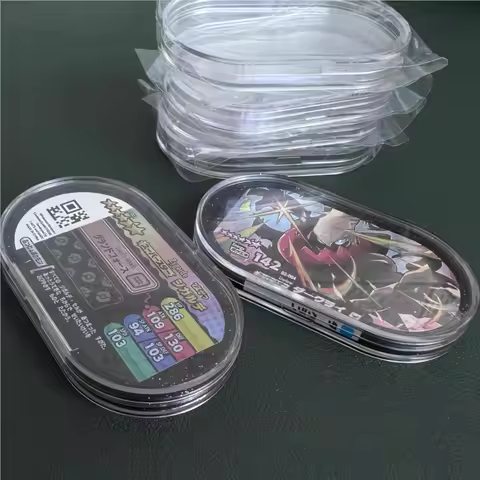 10pcs Mezastar Arcade Game Special Disk Hard Protective Sleeve Display Case Fit For Pokemon Mezastar