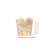 [Nhập mã LAZFASHION11 - giảm 15% tối đa 40k/249k]-Áo Corset Cúp Ngực Định Hình Ngực Eo Thon Gọn Phon