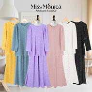 MS MONICA【GARDEN ROMANCE】Size 36-52 [S-6XL] Set Pakaian Wanita Sulaman Bergaya Floral | Kombo Baju