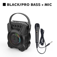 【PRO BASS】Speaker Bluetooth Karaoke Polytron besar Super Bass Mini Protable Wireless Salon Aktif Advance Musik Box Full Bass Lampu RGB Spiker Audio Hi-Fi Subwoofer KTV Set Radio FM/TF Card/SD Card/USB/TWS  - Garansi 12