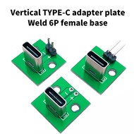 TYPE-C female 6P test board PCB board Vertical  Connector Jack Charging Port Socket Connector Test P