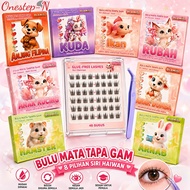 Bulu Mata Palsu Tanpa Gam Self Adhesive Cluster Lashes Natural Look Reusable Untuk Pemula