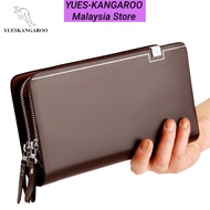 YUESKANGAROO Men Wallet Clutch Bag Man Leather Kangaroo Wallet Dompet Kulit Lelaki Beg Tangan Beg Du