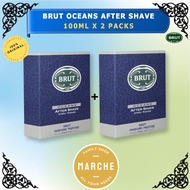 2X BRUT Oceans After shave Boxed 100ml #Marche Family Shop#