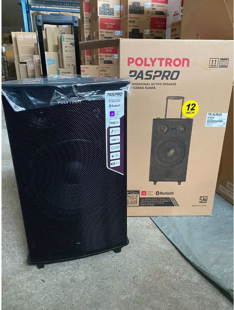 SPEAKER POLYTRON PAS PRO 12F7 PRO12F7 12F6 PORTABEL 12IN BLUETOOTH MEETING PROPOSIONAL MIC 2