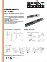 SPRINT S01F/Single 280Kg 單門磁力鎖 (12/24V)