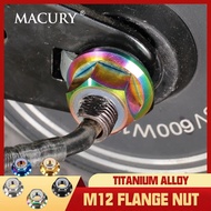 【Seasonal Sale】 High-End M12 Titanium Alloy Flange Nut For Zero 8 9 8x Vsett 8 9 Vdm Dualtron Kaabo Mantis To Fix Motor Axle