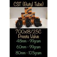 [🇲🇾 Ready Stock] CST Road Bike Tube 700x18/25C FV48mm, FV60mm &amp; FV80mm (Presta)