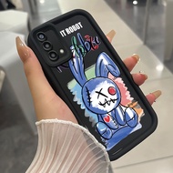 Casing hp for OPPO A74 A95 F19 F19s Reno 6 Lite Case Rabbit Pattern Trend Original Cartoon Silicone 