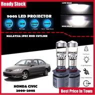 HONDA CIVIC 2000-2005 LED Headlight Lampu LED Kereta Car LED Mini Projector 9005/9006 LED Headlight 