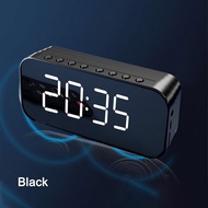 Bluetooth Speaker With Makeup Mirror Alarm Clock Music Player FM Radio Subwoofer LED Screen Display