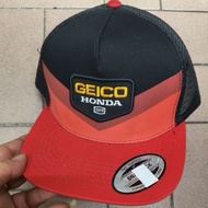 CAP HONDA GEICO TRICKED SNAPBACK CAPPREMIUM QUALITY READY STOCK