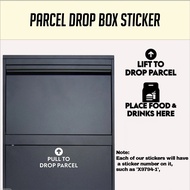 Parcel Drop Box Sticker Signage Sign Package Mail Leave Parcel Here Sign