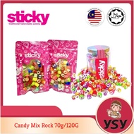 STICKY CANDY MIX ROCK 70G GULA-GULA SWEET FRUITS FLAVOURS HANDMADE