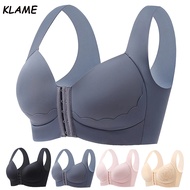 KLAME XL-6XL Plus Size Women's Front Closure Bras Female Comfort Wireless Seamless Lingerie Thin Bra