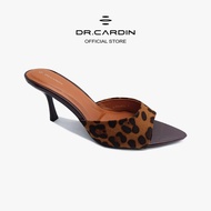 [The Raya Table Collection] Dr Cardin Women Serene 3-inch Heels | Leopard | Satin | Glossy L-RTA-933