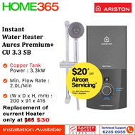 Ariston Instant Water Heater Aures Premium+ CU 3.3 SB