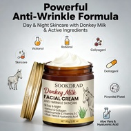 Donkey Milk Facial Cream, Collagen & Vitamin E, Soothing, Face, Combo Skin,80g, Daily Commute