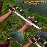 Pedang WAKIZASHI Baja BOHLER K110 SHINGHUNTO Natural