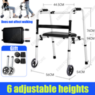 EBBSTORE Wheelchair For Adult With Toilet Portable Foldable Foot Rest Rollator Walker Medical Travel