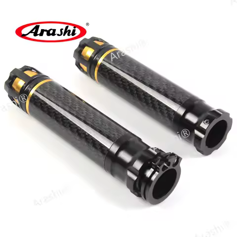 Arashi 22mm Handlebar Grips Carbon Fiber Handle Grip Universal Accessories For KAWASAKI Z800 Z900 Z1