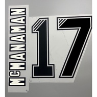 Name Number Football Shirt Retro Flake Liverpool 1995 Away Black 17 McMANAMANN