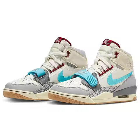 Jordan Legacy 312 Leather Trend Slip-Resistant Durable Supportive Lightweight High-Top Retro Basketb