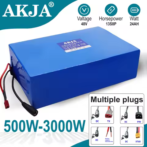 18650 lithium battery pack specification 13S8P 48V 24000mAh, 40AHBMS+54.6V-2A, suitable for electric