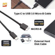 USB 3.0 External Hard Disk Drive Cable Micro-B to Type-C Cable Type-C to Micro-B External Hard Disk 