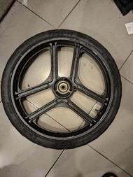 野狼前輪，二手鋁圈，如照片，板橋仁化街54號自取480元