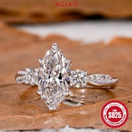 AGIAO Women's Wedding and Engagement Ring Marquise Cut Fashion Zircon 5A